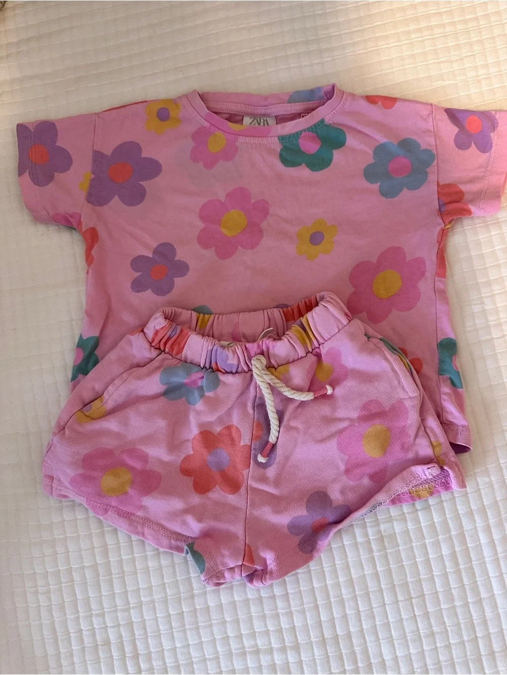 Zara Pink Floral Kids Pajama Top